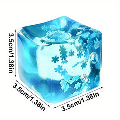 Slow Rebound Maltose Sensory Toy Frosted Snowflake & Ice Crystal TPR Squishy Han