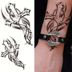 Peace Cross Waterproof Temporary Tattoo Stickers for Men Women