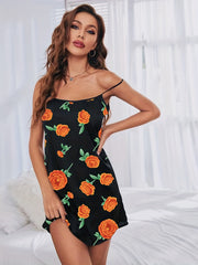 Floral Print Slip Nightdress Women's Sleepwear