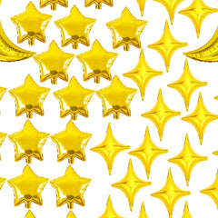 42Pcs Moon & Star Foil Balloons for Graduation Baby Shower Wedding