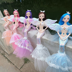 Mermaid Doll Toy 17 72 Inch 3D Eye Princess Doll Wedding Doll