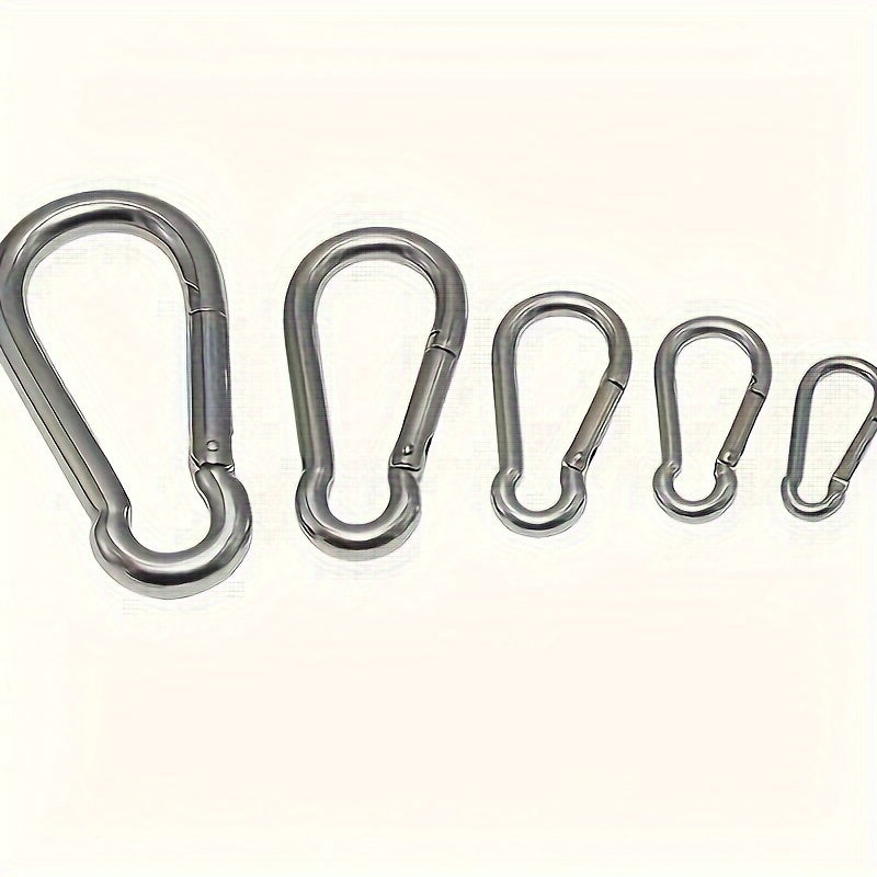 304 Stainless Steel Spring Hook Buckle Keychain for Outdoor Camping Hiking