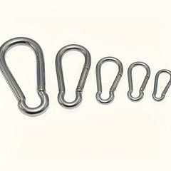 304 Stainless Steel Spring Hook Buckle Keychain for Outdoor Camping Hiking