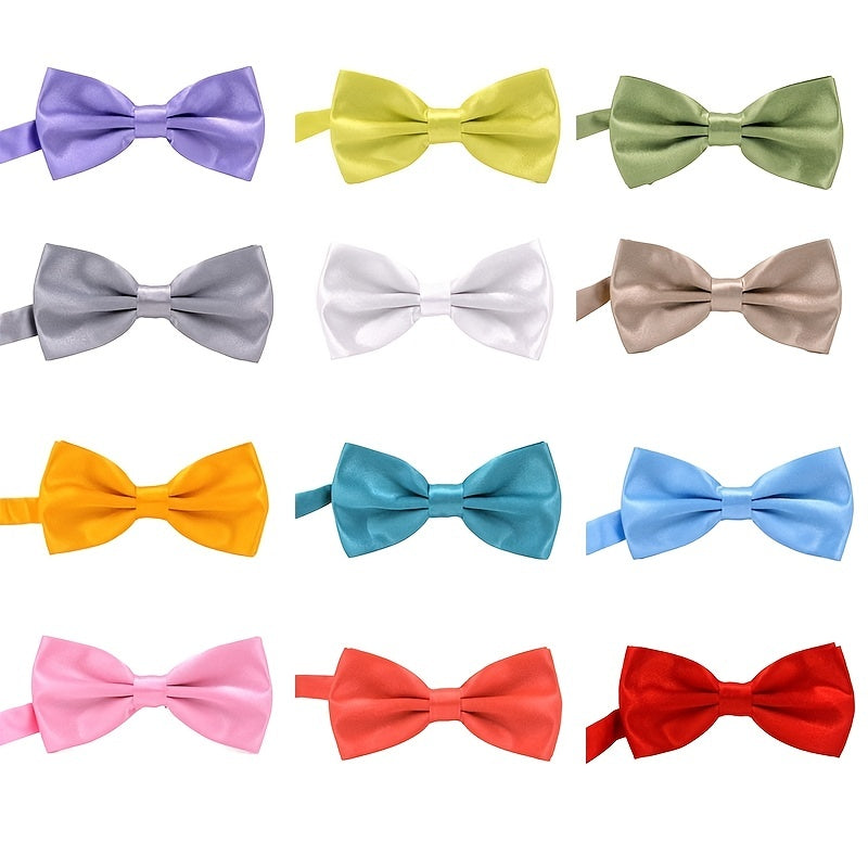 Casual Adult Polyester Silk Multicolor Bow Tie