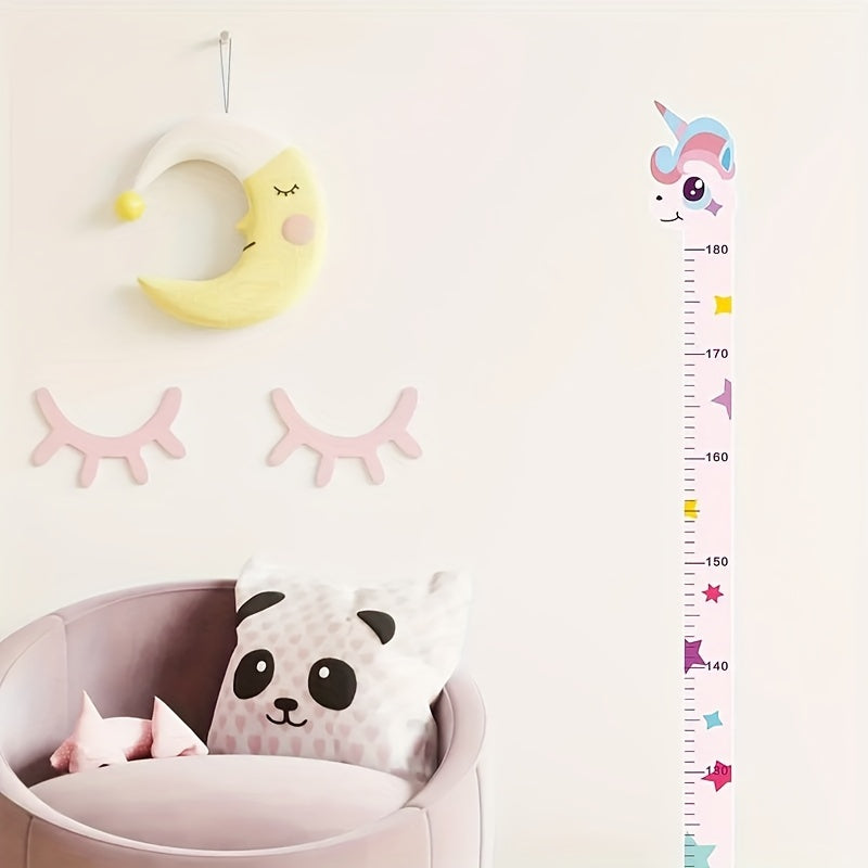 Cartoon Animal Print Height Chart Wall Decal PVC Growth Measuring Stick