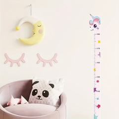 Cartoon Animal Print Height Chart Wall Decal PVC Growth Measuring Stick