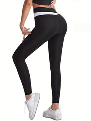 Colorblock Slim Fit Fitness Pants High Waist Yoga Pants