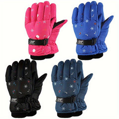 Winter Waterproof Skiing Gloves Warm Cold Weather