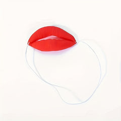 Giant Red Sausage Lips Costume Accessory Funny Mouth Prop for Parties & Events
