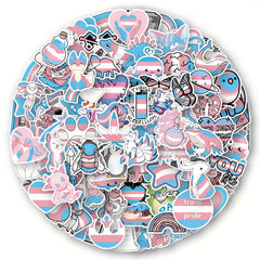 Transgender Pride Stickers 100pcs LGBT Vinyl Decals