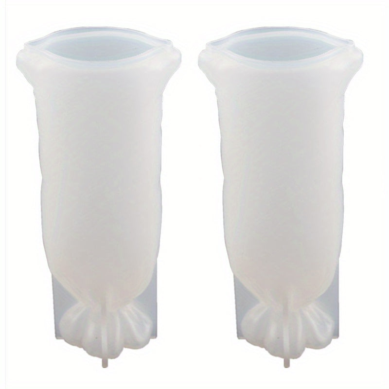 2pcs Silicone Bag Shape Mold Resin Flower Vase Silicone Mould