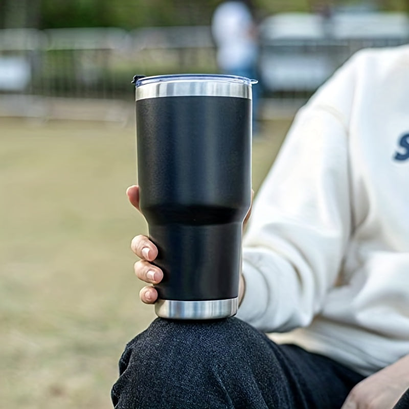 30oz Insulated Tumbler Stainless Steel Travel Coffee Mug with Lid & Straws