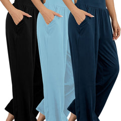 Solid Loose Wide Leg Sports Pants Women's Activewear
