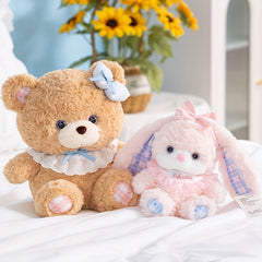 Cute 26in Teddy Bear and Rabbit Plush Toy Bunny Doll for Home Decor & Birthdays