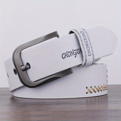Men's Casual Alloy Pin Buckle Jeans Belt Western Cowboy Style Leather Belt