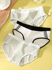 3pcs Girl's Triangle Panties 95 Cotton Underwear