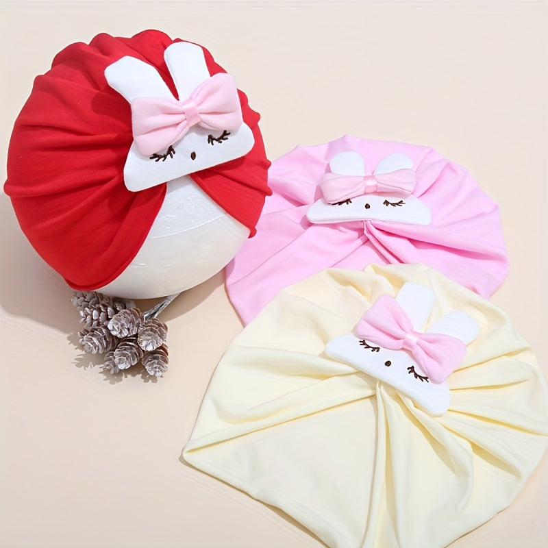 Rabbit & Bowknot Baby Turban Hat Head Wrap - Boys Girls