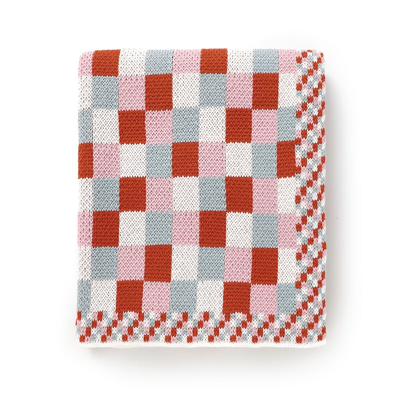 Colorful Plaid Knit Blanket Soft Warm Throw for Couch Bed Hand Wash