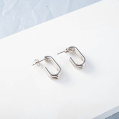 Geometric Stud Earrings Minimalist Style for Girls