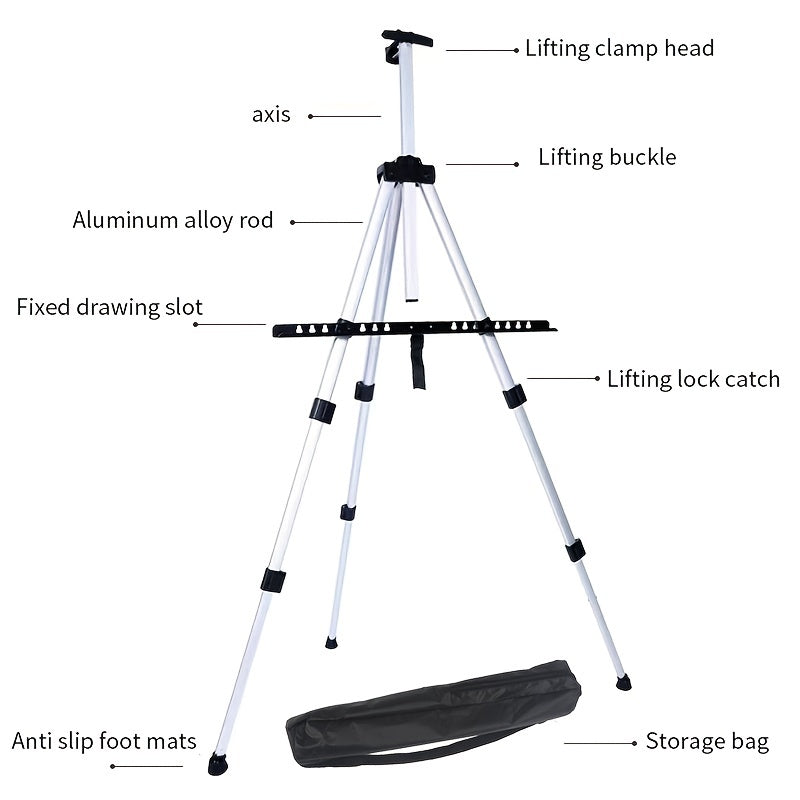 Aluminum Alloy Easel Artist Easel Folding Portable Painting Easel