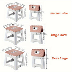 1pc Folding Stools Plastic Portable Outdoor Small Stools Household Benches