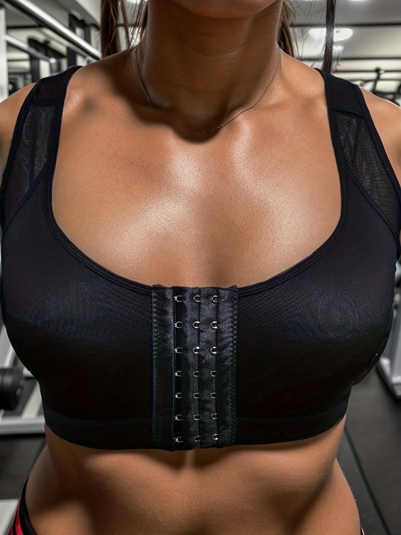 Sports Bra High Support Yoga Smooth Mesh Bra