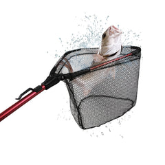 YVLEEN Folding Fishing Net Aluminum Telescopic Pole Nylon Mesh 16 Hoop Size