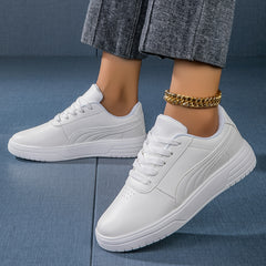 Solid Flat Sports Sneakers Slip resistant Sport Shoes For Leisure