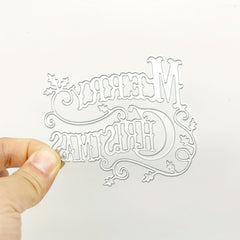 1pc Merry Christmas Die DIY Metal Scrapbook Die