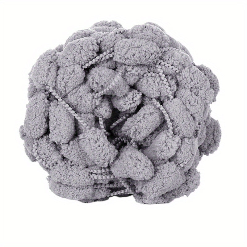 Colorful Thick Ball Yarn Rainbow Pom Pom Polyester Yarn 130g 25m 984in