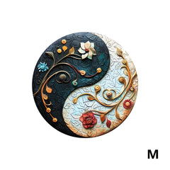 Yin Yang Floral Puzzle Decorative Art Painting