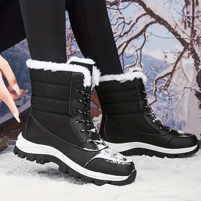 Women's Waterproof Snow Boots High Top Hiking Boots