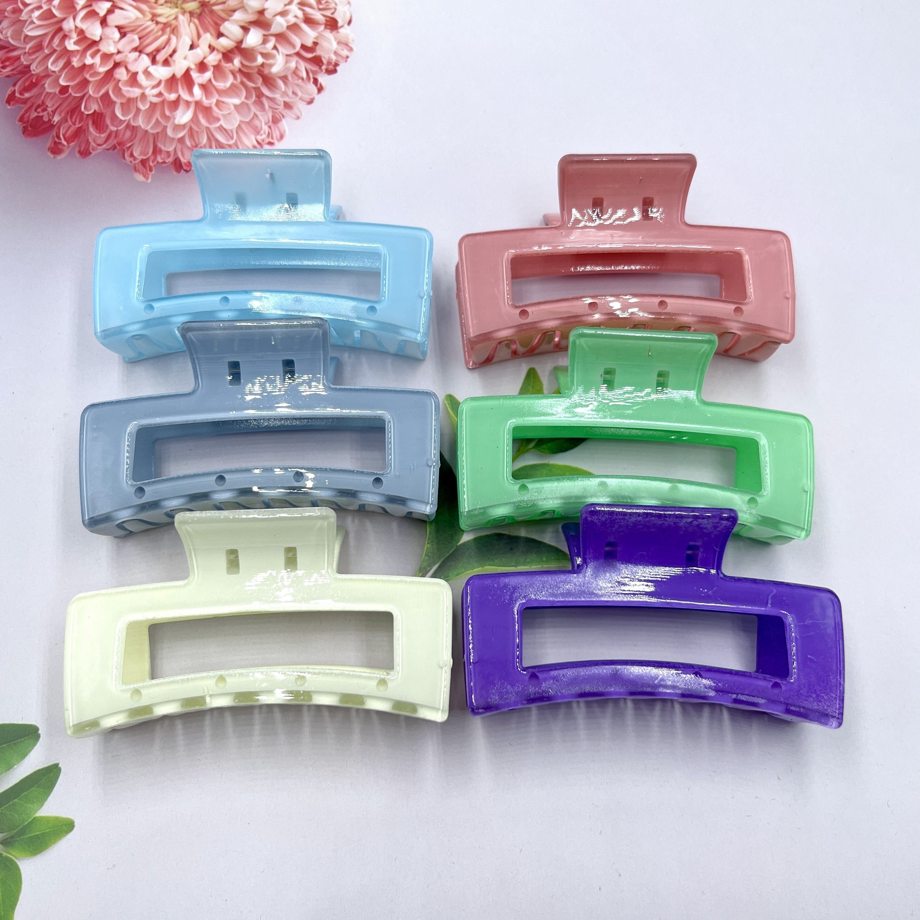Square Hair Clips Claw Clips Decorative Hair Accessories For Girls