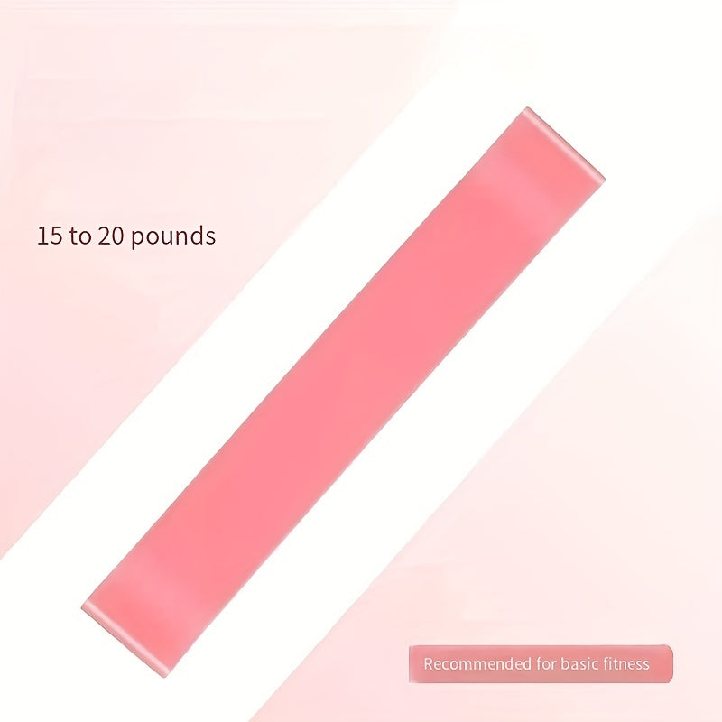 1pc Pink Yoga Resistance Stretch Band TPE Butt Slimming Hip Training Ring