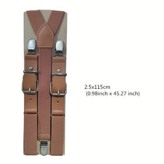 British Retro Elastic Suspenders Clip Men's And Women's Suspenders