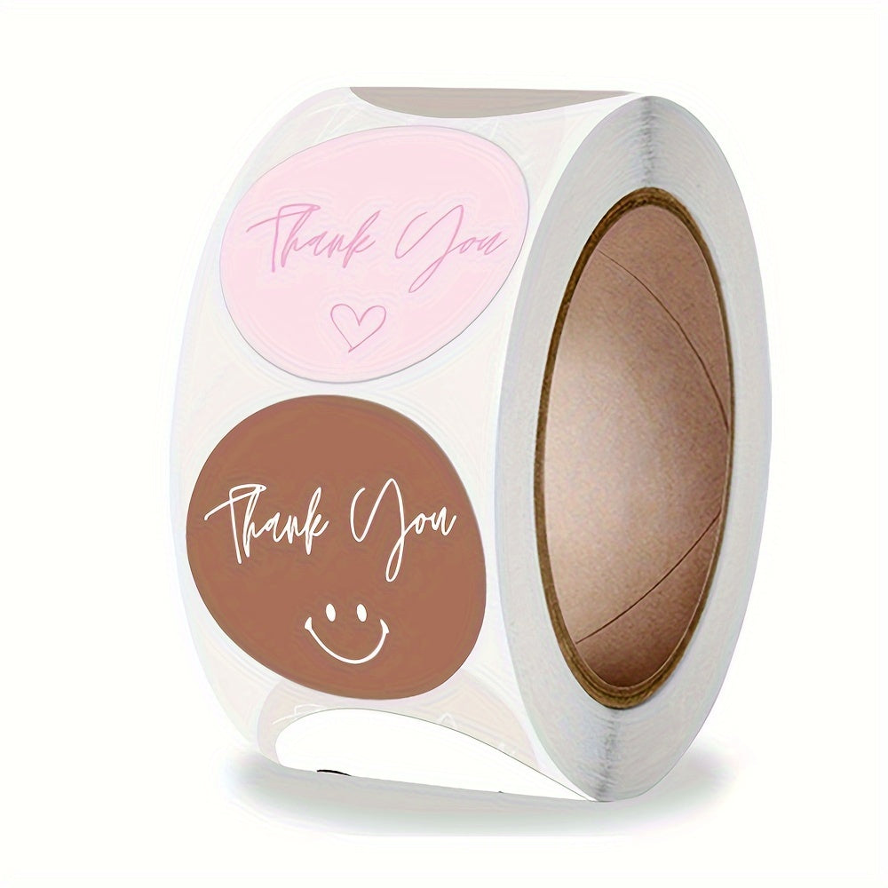 500pcs Round Thank You Stickers Envelope Seal Labels Gift Packaging Decor