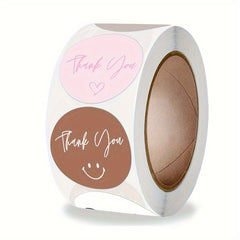 500pcs Round Thank You Stickers Envelope Seal Labels Gift Packaging Decor