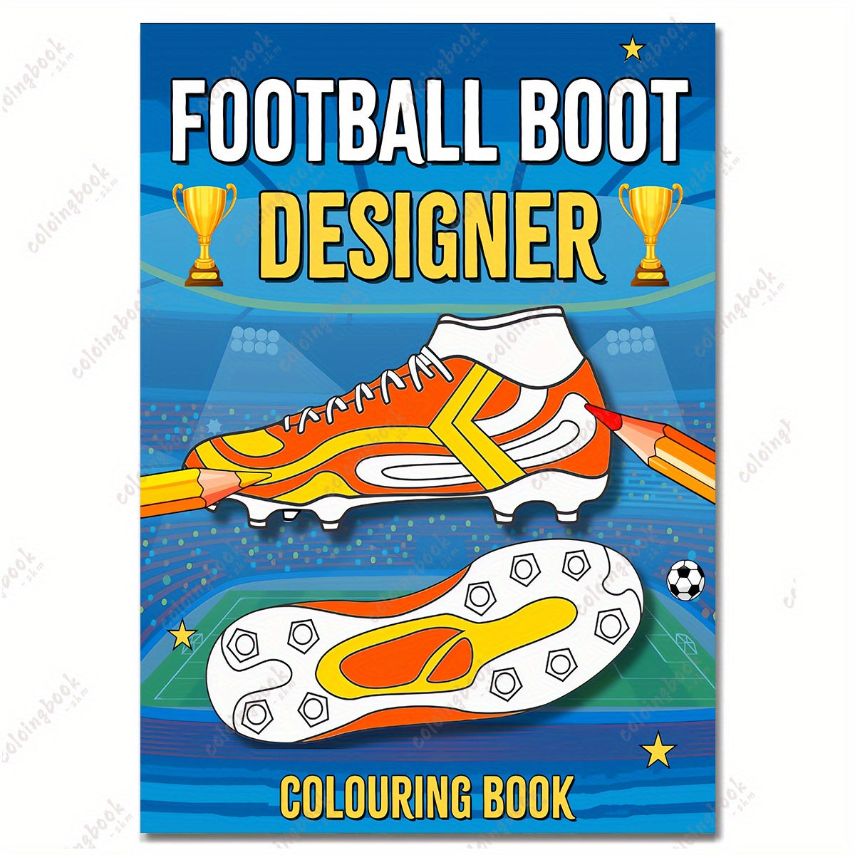 Football Shoe Coloring Book - 22 Pages of Soccer Cleat Art - Ideal Adult Gift