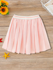 Girls Pleated Skate Tennis Skirt Dry Fit Comfortable Summer