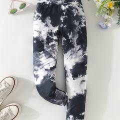 Girls Tie Dye High Waist Leggings for Summer