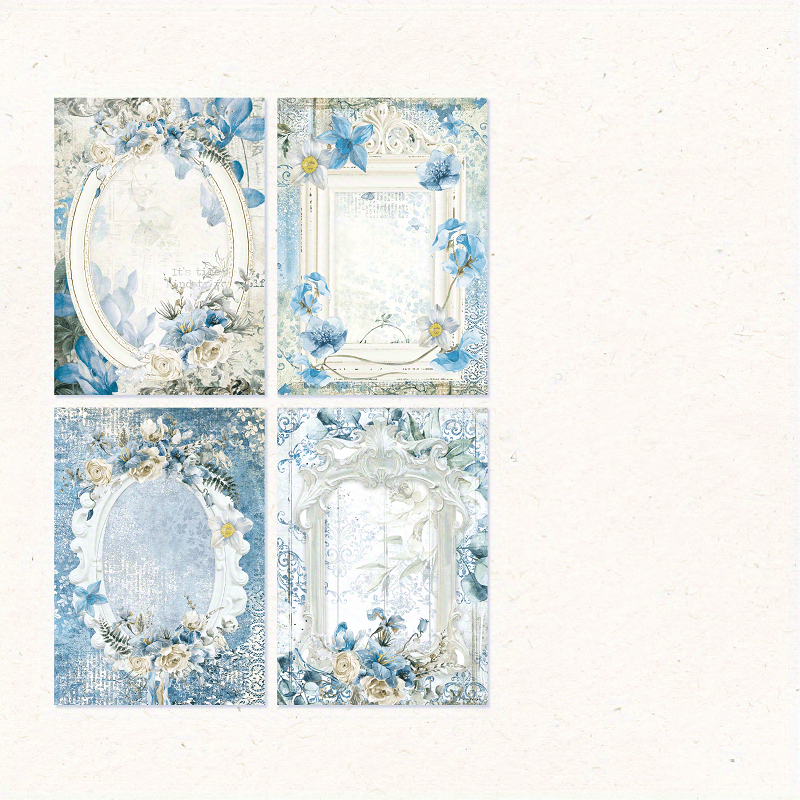 30 Sheets Retro Floral Lace DIY Paper Set