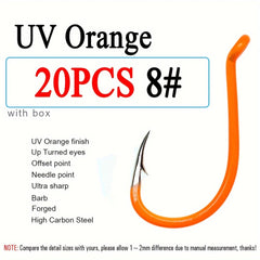 20pcs High Carbon Steel Octopus Fishing Hooks Size 10 10 0
