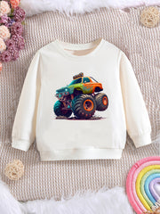 Boy's Off road & Monster Truck Print Sweatshirt