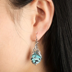 Bohemian Gemstone Drop Earrings for Women