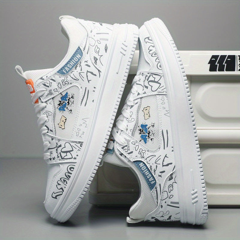 Men's Cartoon Graphic Lace-up Sneakers