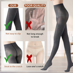 2 Pack Solid Slim High Waist Pantyhose Elastic Stockings