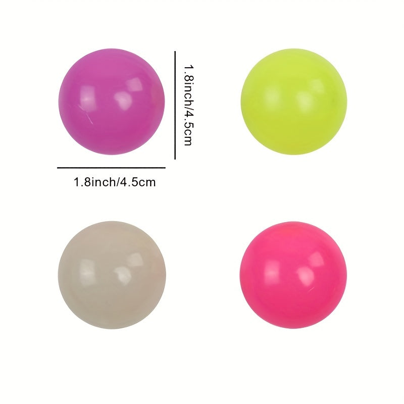 24pcs Glow In The Dark Sticky Balls Stress Balls For Adults