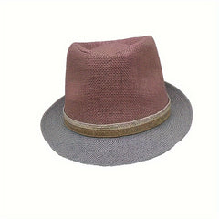Jazz Hat Sun Hat Woven Straw Beach Hat For Men And Women