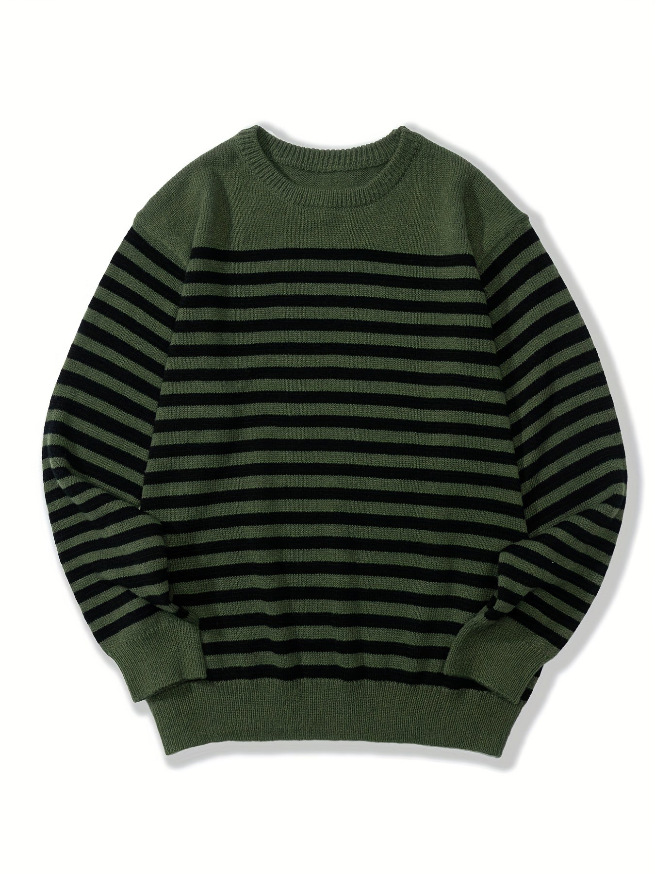 Striped Sweater Men's Casual Warm Pullover