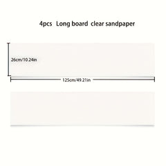 2/4pcs Skateboard Sandpaper 125x49 inch Professional Transparent Long Sandpaper